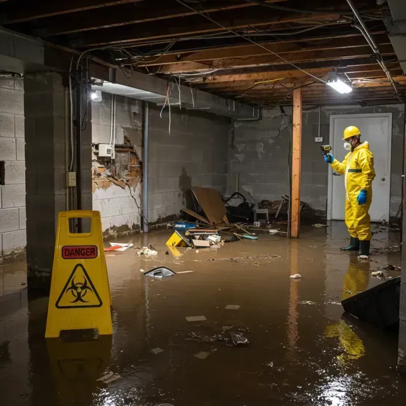 Flooded Basement Electrical Hazard in Storm Lake, IA Property